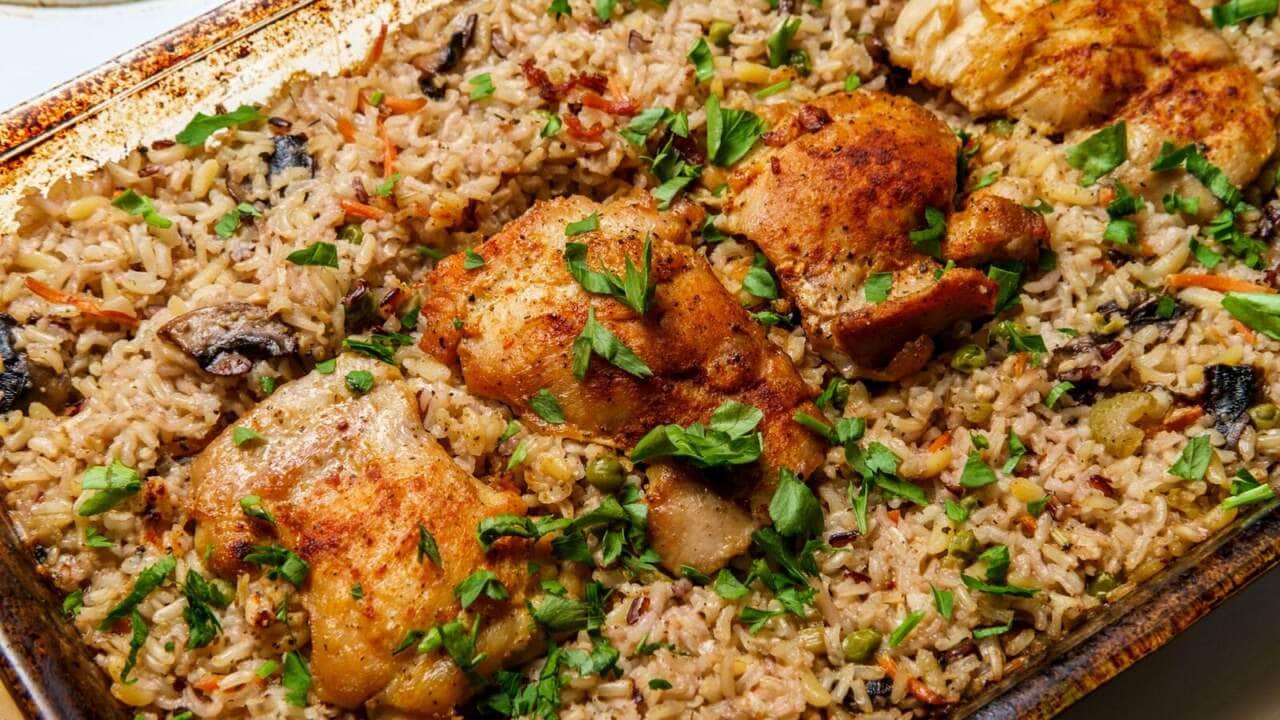 Receita de arroz de forno