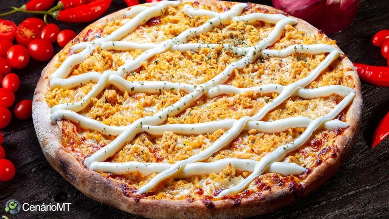 Pizza de frango com catupiry