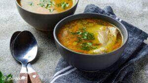 Receita de caldo de frango