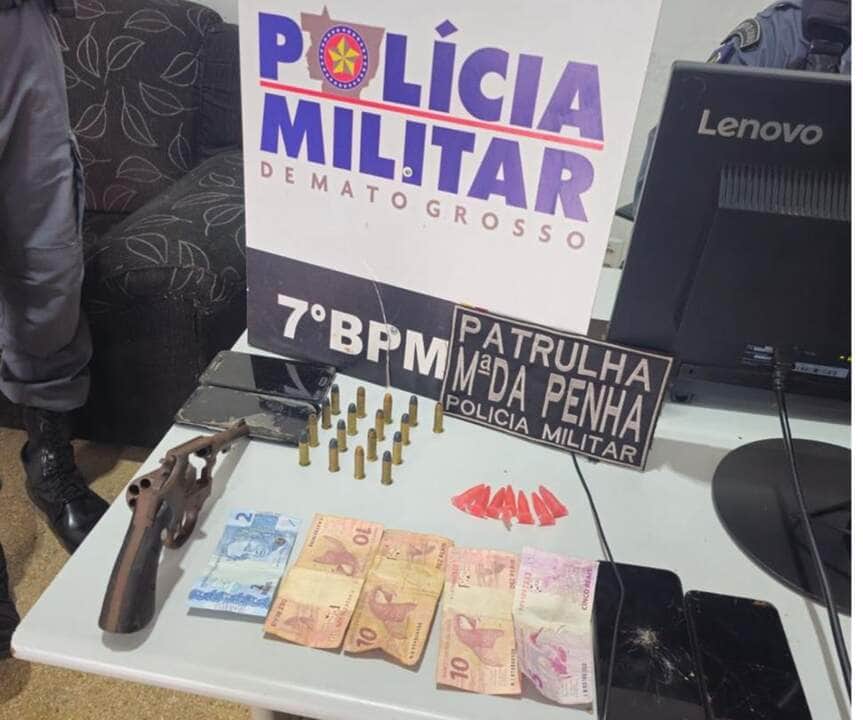 Suspeito de porte ilegal de arma é preso e apontado como coautor de homicídio em Nobres