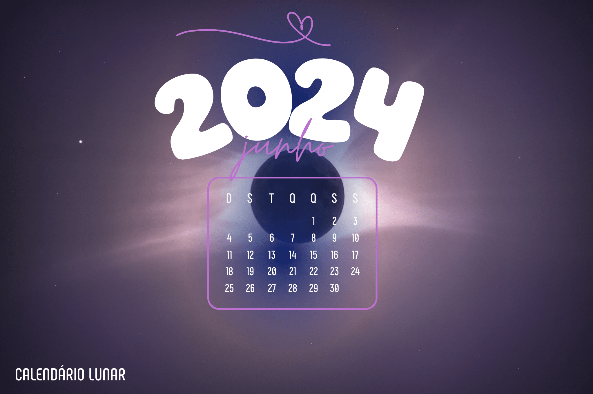 calendário lunar junho