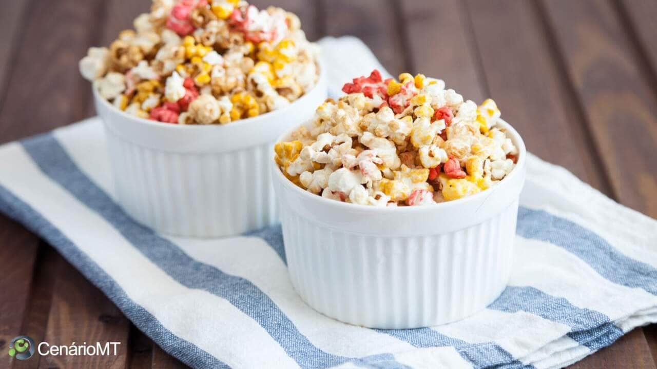 Receita de pipoca doce fit