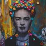 Parede de graffiti criativa com retrato de Frida Kahlo - Fotos do Canva