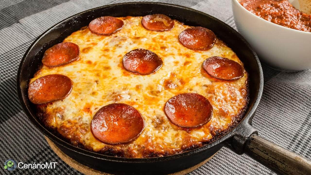 Receita de pizza de frigideira