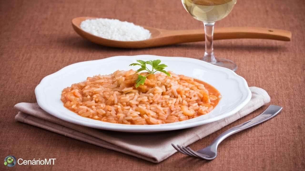 Risoto de camarão