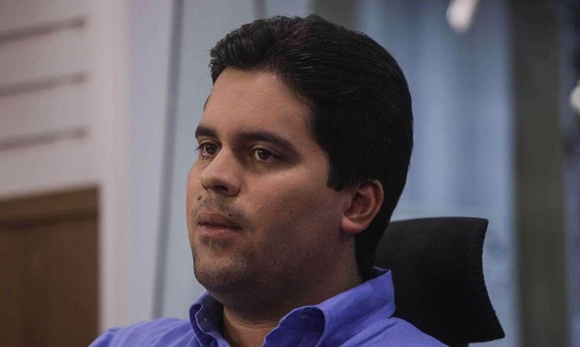 Brasília (DF) 31/01/2022 – O ministro dos Esportes, André Fufuca é o convidado do programa, A Voz do Brasil na Empresa Brasil de Comunicação (EBC). Foto: Joédson Alves/Agência Brasil