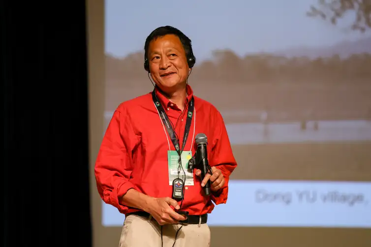 Rio de Janeiro (RJ), 18/06/2024 – O arquiteto e paisagista da Universidade de Pequim, Kongjian Yu durante debate “Reconstrução de cidades e mudança climática: experiências internacionais e nacionais para o Rio Grande do Sul e o Brasil”, no BNDES, no centro da capital fluminense. Foto: Tomaz Silva/Agência Brasil