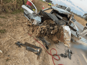 Duas vítimas fatais em grave acidente entre carreta e Saveiro na BR-163 entre Lucas e Sorriso