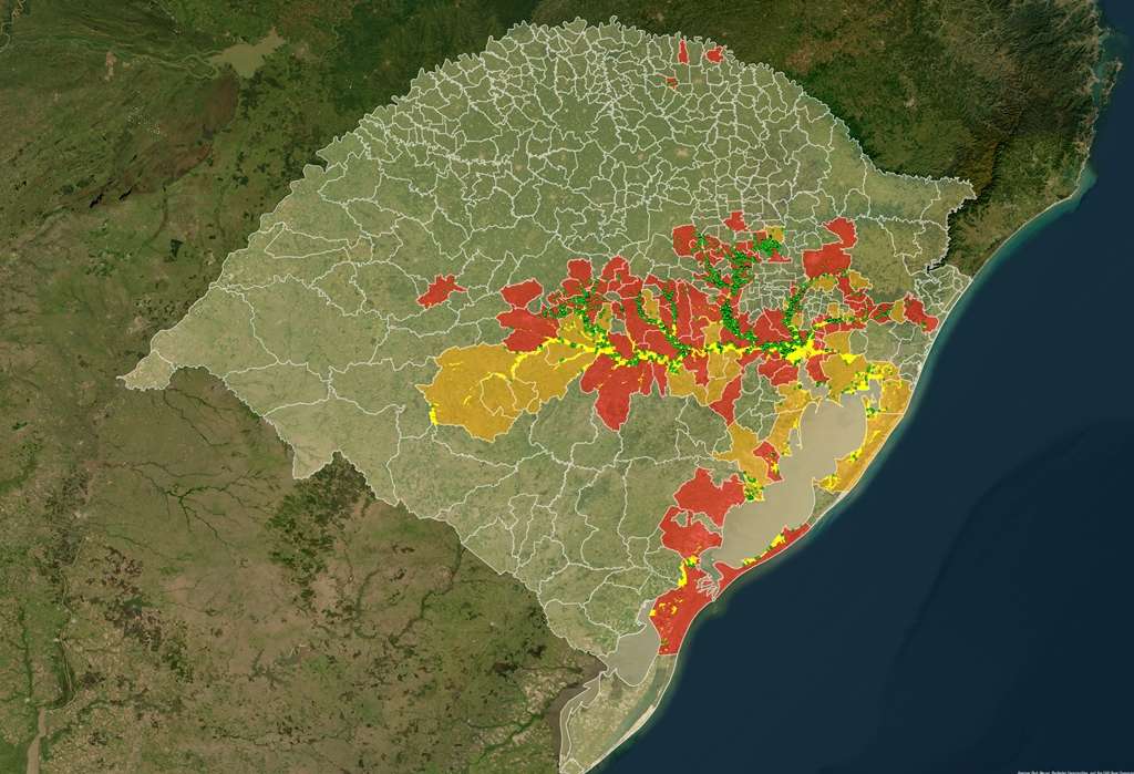 Geotecnologia e dados orientam ações na área rural durante enchentes no Rio Grande do Sul