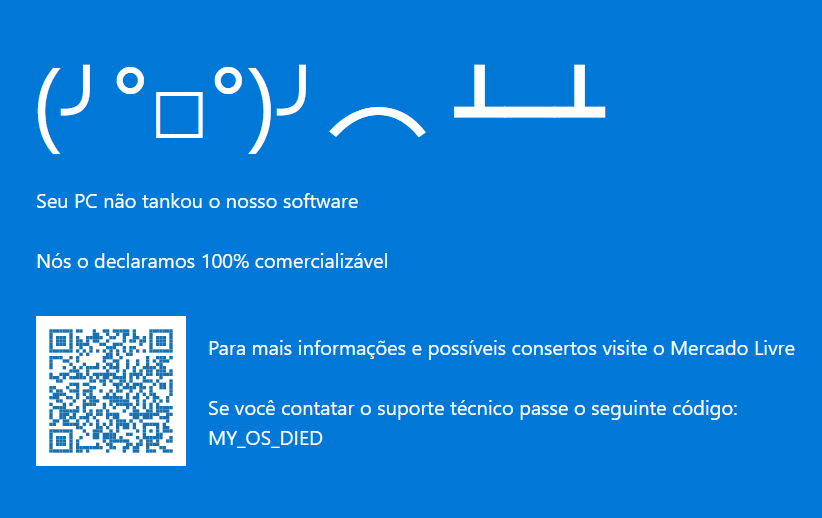 Erro fatal engraçado Windows