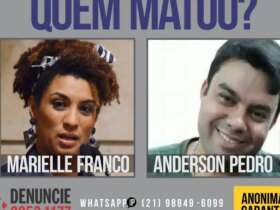 Disque denúncia, Marielle Franco e Anderson Pedro Gomes Por: Disque Denúncia/divulgação