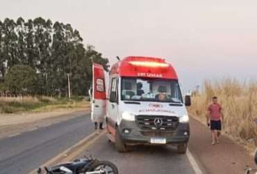 Bombeiros são acionados para socorrer vítima de acidente de moto em Mato Grosso