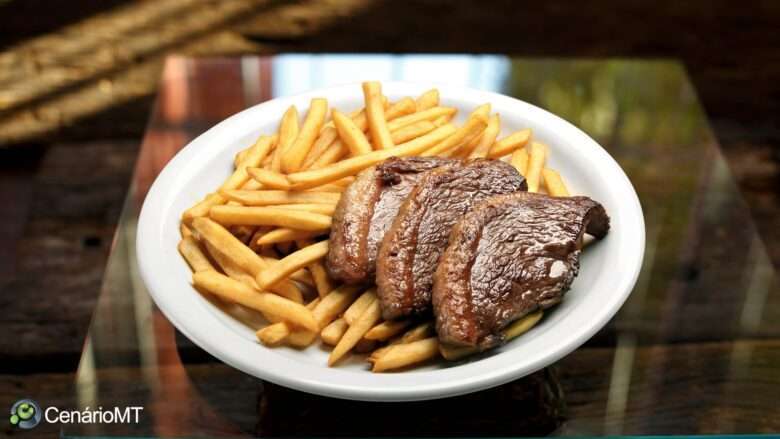 Como fazer bife com fritas