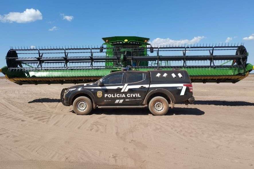 Máquinas agrícolas, armas e caminhões são apreendidos em operação entre policiais de Mato Grosso e Rio Grande do Sul