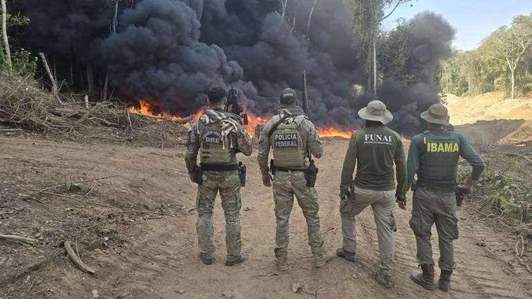 Operação conjunta desmantela garimpo ilegal na Terra Indígena Sararé em Mato Grosso