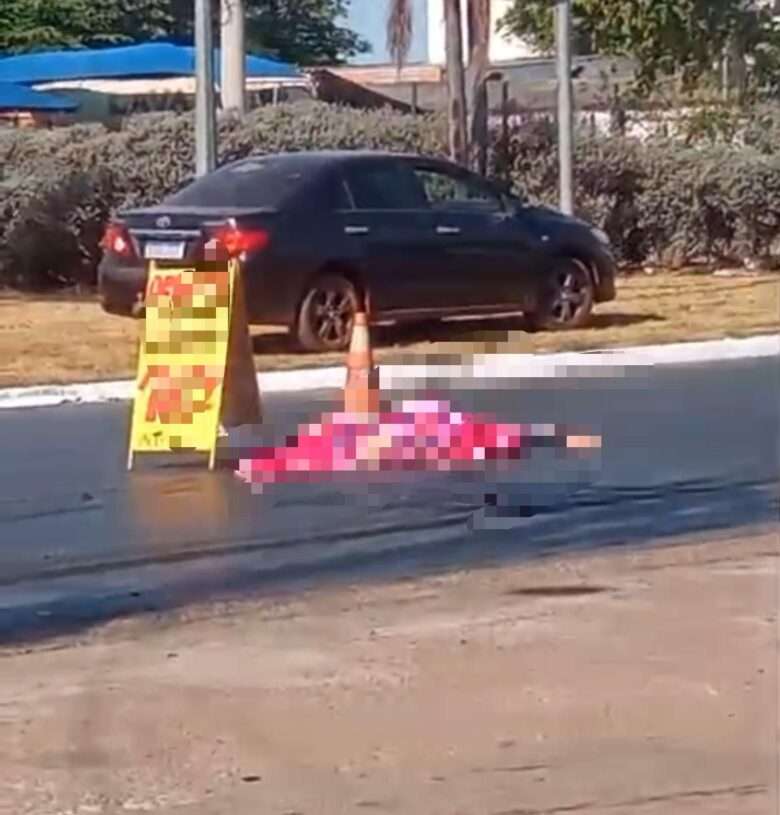 Mulher morre após ser atropelada e arrasta por caminhão na Avenida Miguel Sutil em Cuiabá