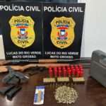 Polícia Civil apreende armas e munições de investigado por violência doméstica em Lucas do Rio Verde