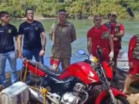 Corpo de Bombeiros recupera moto de empresária assassinada Raquel Cattani, em Lucas do Rio Verde