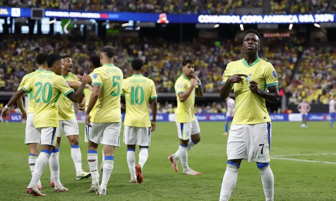 seleção brasileira faz4 a 1 no Paraguai, no segundo jogo da fase de grupos da Copa América 2024 Por: Rafael Ribeiro/CBF/Direitos Reservados