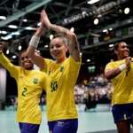 2024. 07. 25 - Jogos Olímpicos Paris 2024 - Handebol Feminino - Brasil estreia com vitória contra a Espanha com o placar de 29 a 18. Em destaque centralizad a atleta Jessica Quintino. - Foto: Alexandre Loureiro/COB Por: Alexandre Loureiro/COB/Direitos Reservados