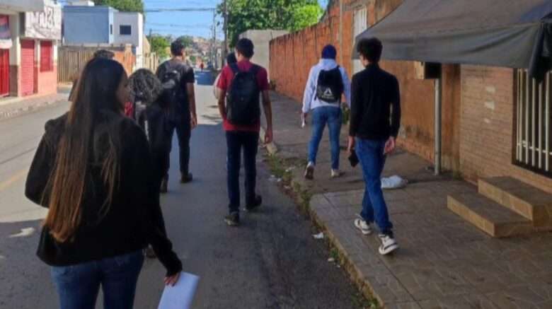 levantamento calcadas e vias cuiaba