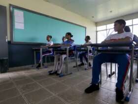 Alunos venezuelanos de escola pública em Pacaraima. Por: Marcelo Camargo/Agência Brasil