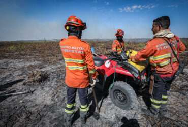 Corpo de Bombeiros combate 21 incêndios florestais em Mato Grosso nesta terça-feira