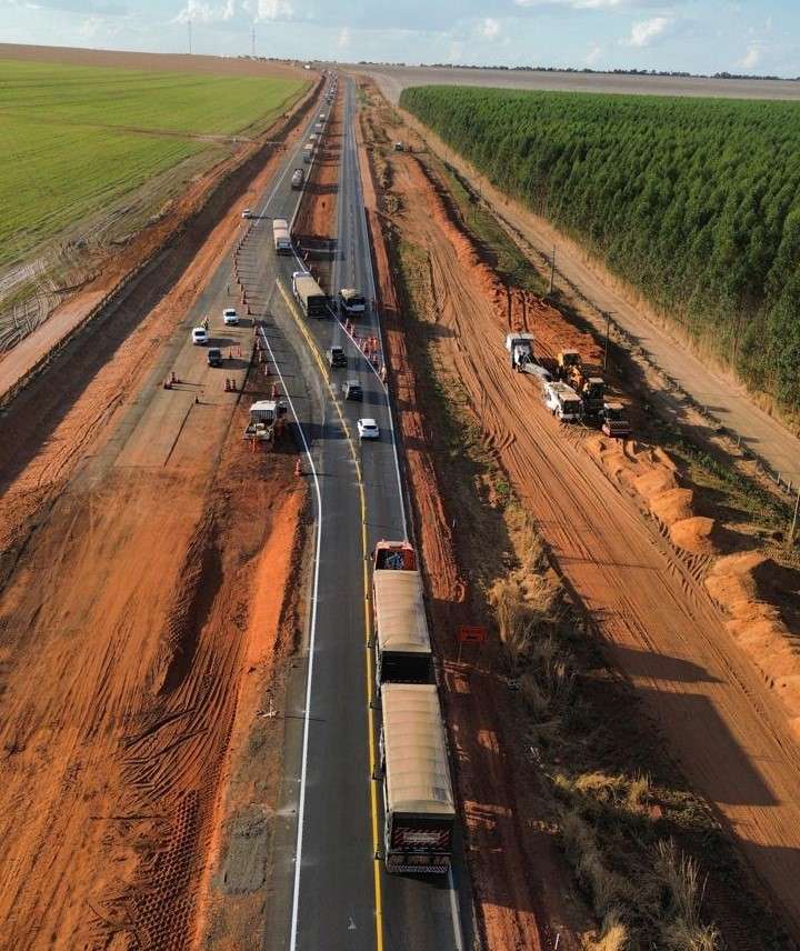 Obras na BR-163 ampliam área de desvio no trecho entre o Posto Gil e Nova Mutum, a partir de hoje (09)