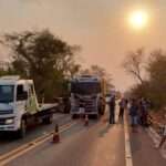 Acidente entre Fiat Strada e caminhão causa congestionamento de 3 horas na MT-246