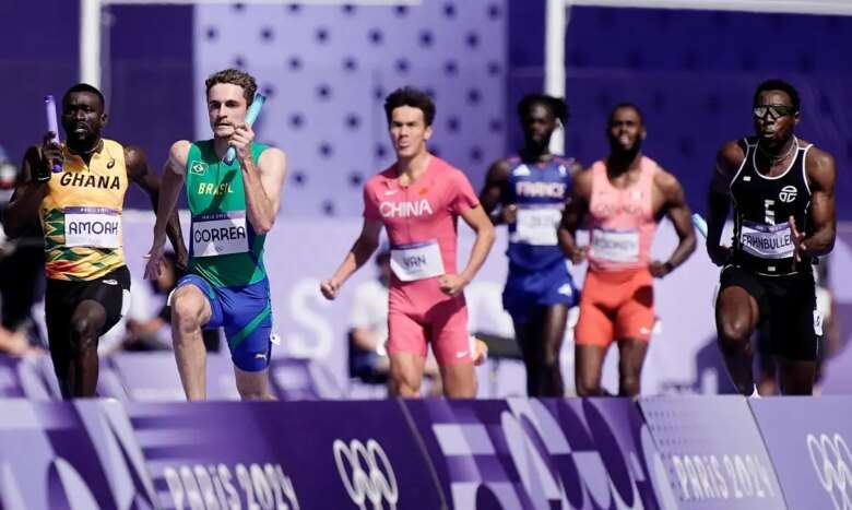 Brasil não vai à final do revezamento 4x100m do atletismo em Paris - em 08/07/2024 Por: Alexandre Loureiro/COB/Direitos Reservados