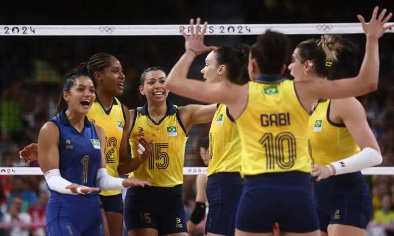 2024. 08. 01 - Jogos Olímpicos Paris 2024 - Vôlei feminino - Brasil enfrenta o Japão na segunda rodada da fase de grupos. - Foto: Luiza Moraes/COB