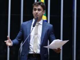 Brasília (DF) - O deputados, Nikolas Ferreira (PL - MG), discursa na tribuna da Camara dos Deputados durante sessāo deliberativa Foto: Pablo Valadares/Câmara dos Deputados