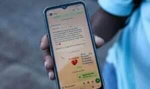 Brasília, (DF) , 08/08/2024 - Tela do celular do senhor Americo Oliveira ( Aposentado). Materia Dia dos Pais. Foto Valter Campanato/Agência Brasil.