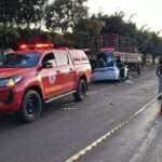 Felipe Ferreira Martins não resistiu após bater seu veículo na traseira de um caminhão boiadeiro estacionado; o carro incendiou com o impacto.