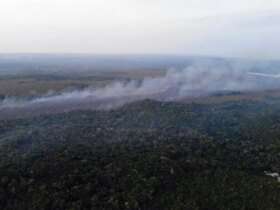 Fotos aéreas , incêndio Alter do Chão Por: Divulgação Brigada de Alter do Chão (PA)