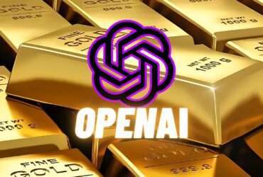 OpenAI em frente à barras de ouro