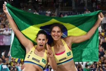 Duda e Ana Patrícia - ouro no vôlei de praia feminino em Paris - em 09/08/2024 Por: Luiza Moraes/COB/Direitos Reservados