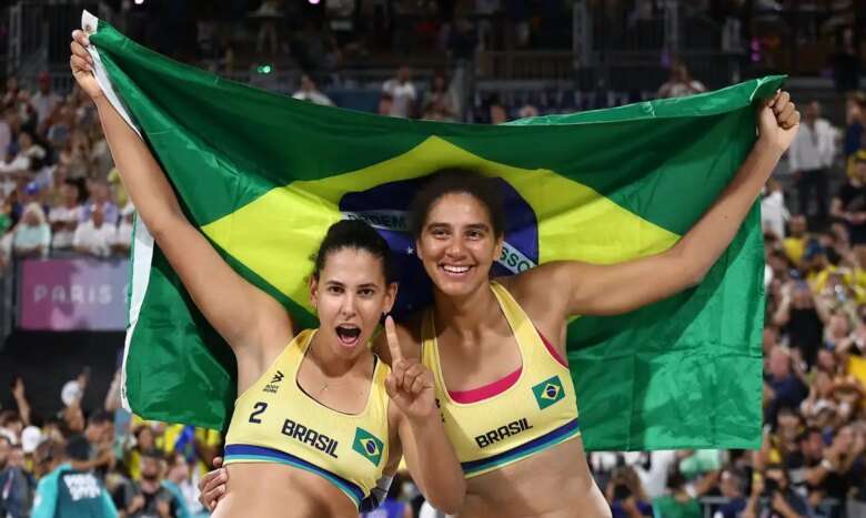 Duda e Ana Patrícia - ouro no vôlei de praia feminino em Paris - em 09/08/2024 Por: Luiza Moraes/COB/Direitos Reservados