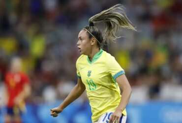 Priscila - atacante - seleção brasileira feminina de futebol - jogo contra Espanha - Paris 2024 Por: Rafael Ribeiro/CBF/Direitos Reservados