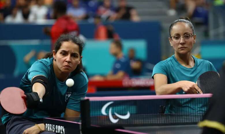 Cátia Oliveira e Joyce Oliveira avançam à semifinal e já garantem medalha nas duplas do tênis de mesa na Paralimpíada de Paris, em 29/08/2024 Por: Silvio Avila/CPB/Direitos Reservados