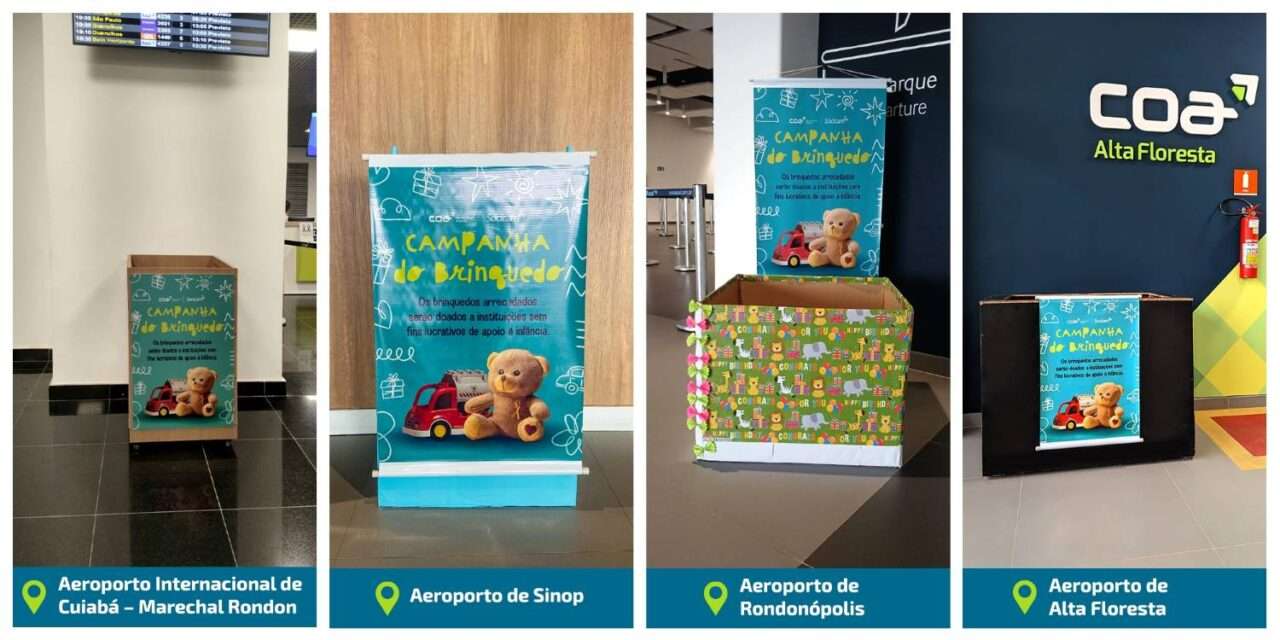 Campanha do Brinquedo 2024 nos aeroportos de Mato Grosso (Foto: Divulgação)