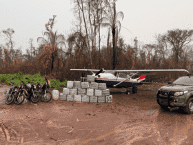 Aeronave com 600 kg de cocaína é abatida em Mato Grosso