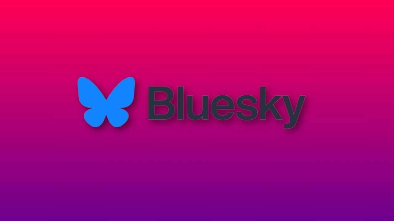 Bluesky em fundo gradiente