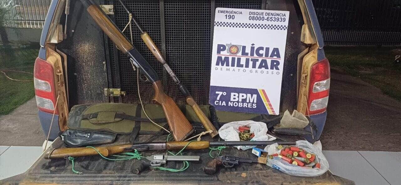 Mulher é presa com arsenal em fazenda após ameaçar vizinho por causa de gado em Mato Grosso