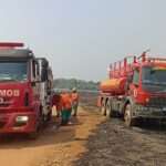 Corpo de Bombeiros combate incêndio de grandes proporções em Lucas do Rio Verde