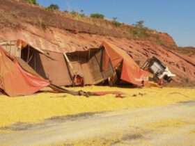 Motorista morre em tombamento de caminhão na MT-480 em Tangará da Serra