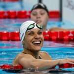 Carol Santiago - ouro nos 50 metros livre S13 - segundo ouro em Paris - pernambucana se torna atleta mulher com mais ouros (cinco) em Paralimpíadas - em 02/09/2024 Por: Ale Cabral / CPB/ Direitos Reservados