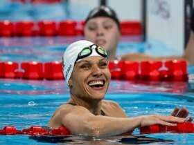 Carol Santiago - ouro nos 50 metros livre S13 - segundo ouro em Paris - pernambucana se torna atleta mulher com mais ouros (cinco) em Paralimpíadas - em 02/09/2024 Por: Ale Cabral / CPB/ Direitos Reservados