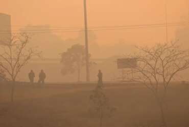 Brasília (DF) 16/09/2024 A capital amanheceu coberta de fumaça causada pelo incêndio no Parque Nacional de Brasília Foto: Fabio Rodrigues-Pozzebom/ Agência Brasil