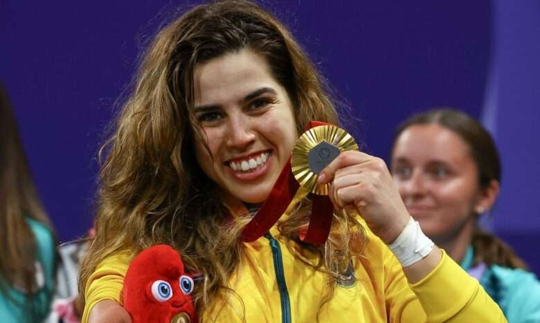 Paris-França 31/08/2024 Ana Carolina Moura Medalhistas paralímpicas no taekwondo em Paris. Foto Sílvio Ávila/CPB